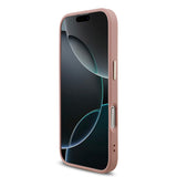 Apple iPhone 17 Kılıf Guess Metal Kamera Çerçeveli 4G Büyük Logolu Glitter Kapak Pembe