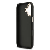 Apple iPhone 17 Kılıf Guess Metal Kamera Çerçeveli 4G Büyük Logolu Glitter Kapak Siyah