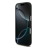 Apple iPhone 17 Kılıf Guess PU Deri 4G Büyük Metal Logo Dizayn Kapak Siyah