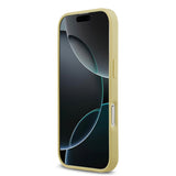 Apple iPhone 17 Kılıf Guess Rhinestone Taşlı Üçgen Logolu Kapak Gold