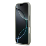 Apple iPhone 17 Kılıf Guess Rhinestone Taşlı Üçgen Logolu Kapak Gümüş