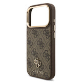 Apple iPhone 17 Pro Guess 3'lü Aksesuar Seti 4G ve Yazı Logolu Kılıf Ekran ve Lens Koruyucu Kahverengi