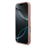 Apple iPhone 17 Pro Kılıf Guess 4G Büyük Metal Logolu Glitter Kapak Pembe