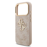 Apple iPhone 17 Pro Kılıf Guess 4G Büyük Metal Logolu Kalın Askılı Kapak Pembe