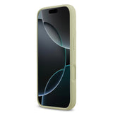 Apple iPhone 17 Pro Kılıf Guess 4G Metal Grained Yazı Logolu TPU Kapak Yeşil