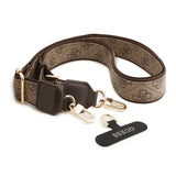 Apple iPhone 17 Pro Kılıf Guess M-safe Şarj Özellikli Askılı ve Kartlıklı 4G Logo Kapak Kahverengi