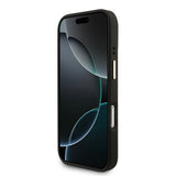 Apple iPhone 17 Pro Kılıf Guess M-safe Şarj Özellikli Askılı ve Kartlıklı 4G Logo Kapak Siyah