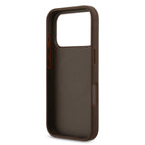 Apple iPhone 17 Pro Kılıf Guess M-Safe Şarj Özellikli Circle Classic Kapak Kahverengi