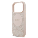 Apple iPhone 17 Pro Kılıf Guess M-Safe Şarj Özellikli Circle Classic Kapak Pembe