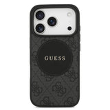 Apple iPhone 17 Pro Kılıf Guess M-Safe Şarj Özellikli Circle Classic Kapak Siyah