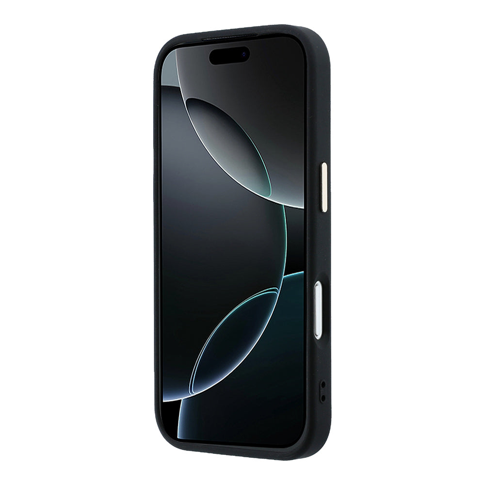 Apple iPhone 17 Pro Kılıf Guess M-safe Şarj Özellikli Small 4G ve Classic Logolu Kapak Siyah