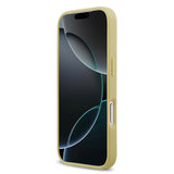 Apple iPhone 17 Pro Kılıf Guess Rhinestone Taşlı Üçgen Logolu Kapak Gold