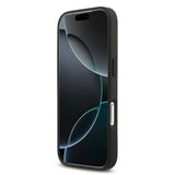 Apple iPhone 17 Pro Kılıf Guess Rhinestone Taşlı Üçgen Logolu Kapak Siyah