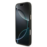 Apple iPhone 17 Pro Max Kılıf Guess 4G Büyük Metal Logolu Kalın Askılı Kapak Siyah