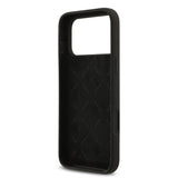 Apple iPhone 17 Pro Max Kılıf Guess 4G Metal Grained Yazı Logolu TPU Kapak Siyah