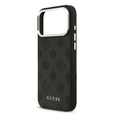 Apple iPhone 17 Pro Max Kılıf Guess M-safe Özellikli Sıcak Baskılı Klasik Logolu PU Peony Kapak Siyah