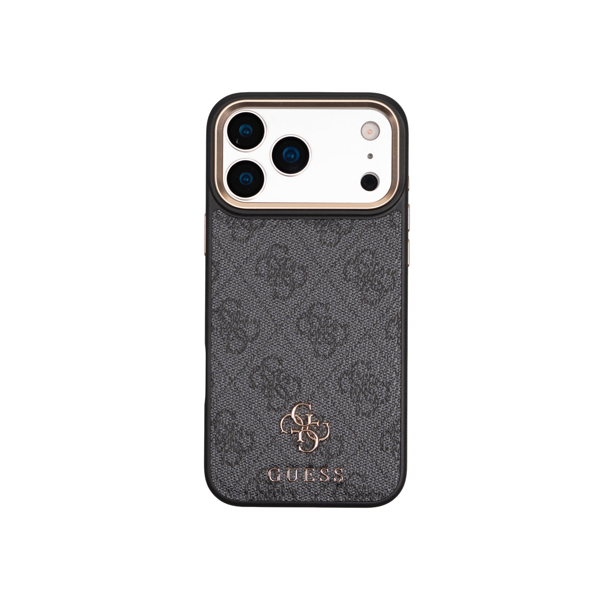 Apple iPhone 17 Pro Max Kılıf Guess M-safe Şarj Özellikli Askılı ve Kartlıklı 4G Logo Kapak Siyah