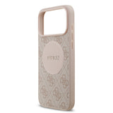 Apple iPhone 17 Pro Max Kılıf Guess M-Safe Şarj Özellikli Circle Classic Kapak Pembe