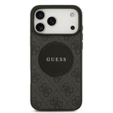 Apple iPhone 17 Pro Max Kılıf Guess M-Safe Şarj Özellikli Circle Classic Kapak Siyah