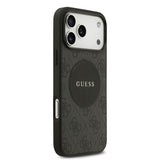 Apple iPhone 17 Pro Max Kılıf Guess M-Safe Şarj Özellikli Circle Classic Kapak Siyah