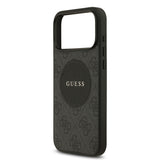 Apple iPhone 17 Pro Max Kılıf Guess M-Safe Şarj Özellikli Circle Classic Kapak Siyah