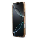 Apple iPhone 17 Pro Max Kılıf Guess M-safe Şarj Özellikli IML Baskılı Klasik Logolu 4G Desenli Kapak Kahverengi