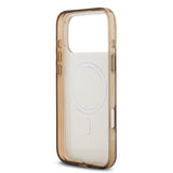 Apple iPhone 17 Pro Max Kılıf Guess M-safe Şarj Özellikli IML Baskılı Klasik Logolu 4G Desenli Kapak Kahverengi