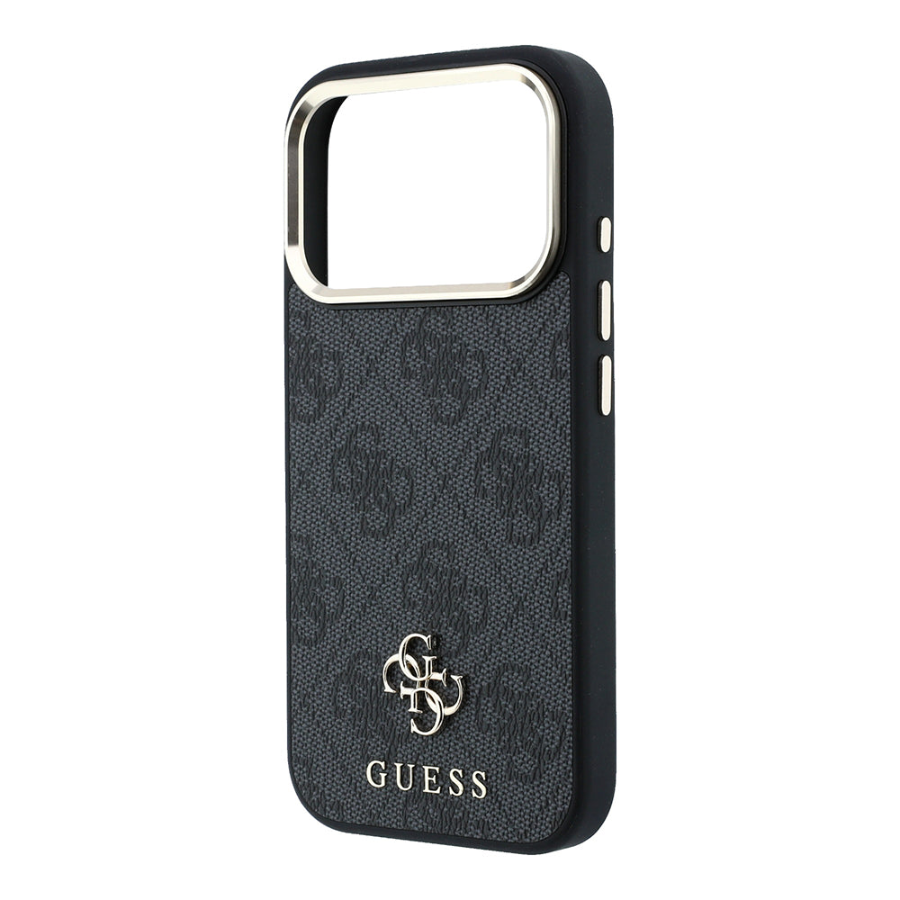 Apple iPhone 17 Pro Max Kılıf Guess M-safe Şarj Özellikli Small 4G ve Classic Logolu Kapak Siyah