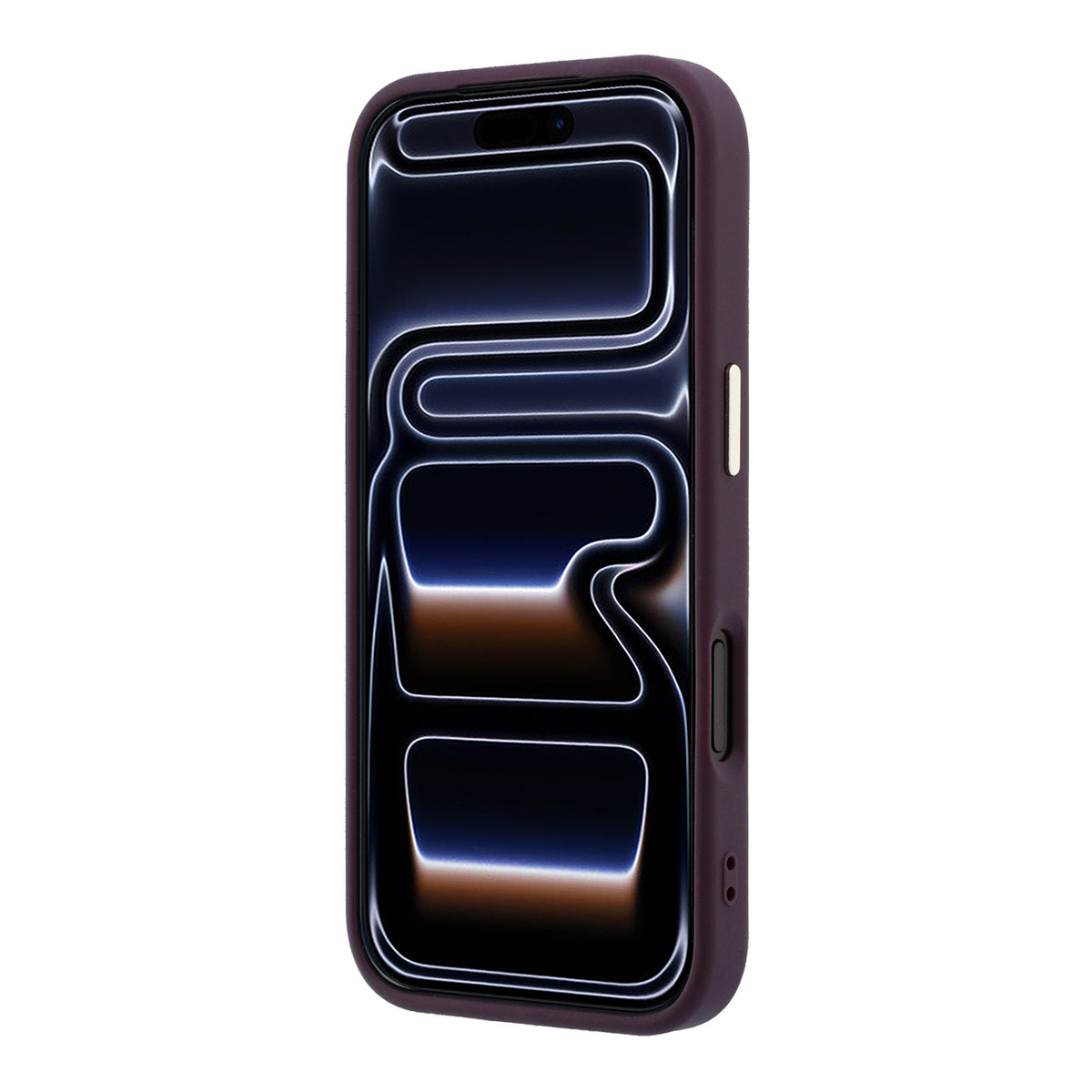 Apple iPhone 18 Pro Max Kılıf Guess M-safe Şarj Özellikli Grained Triangle Kapak Bordo
