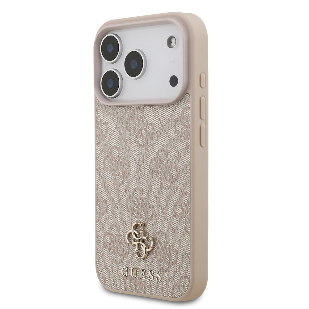 Apple iPhone 18 Pro Kılıf Guess M-safe Şarj Özellikli Small 4G Classic Kapak Pembe