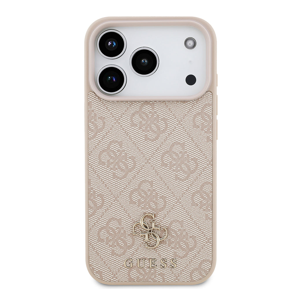 Apple iPhone 18 Pro Kılıf Guess M-safe Şarj Özellikli Small 4G Classic Kapak Pembe