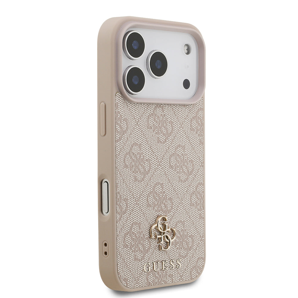 Apple iPhone 18 Pro Kılıf Guess M-safe Şarj Özellikli Small 4G Classic Kapak Pembe