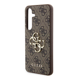 Galaxy S24 Plus Kılıf Guess PU Deri 4G Metal Logolu Kapak Kahverengi