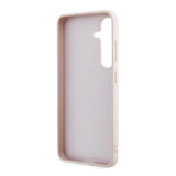 Galaxy S24 Kılıf Guess PU Deri 4G Metal Logolu Kapak Pembe