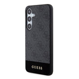 Galaxy S24 Plus Kılıf Guess PU Deri Şerit Logolu Dizayn Kapak Siyah