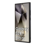 Galaxy S24 Ultra Kılıf Guess PU Üçgen Logolu 4G Desenli Kapak Siyah