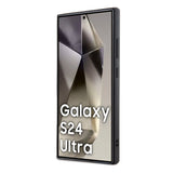 Galaxy S24 Ultra Kılıf Guess Taşlı Üçgen Logolu Kapak Siyah