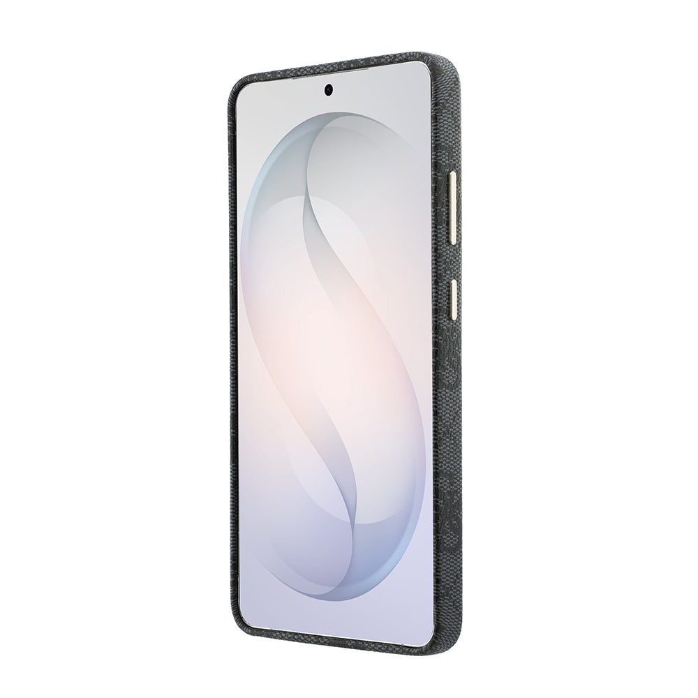 Galaxy S26 Ultra Kılıf Guess M-safe Uyumlu Script Yazı Logolu 4G Desenli Kapak Siyah