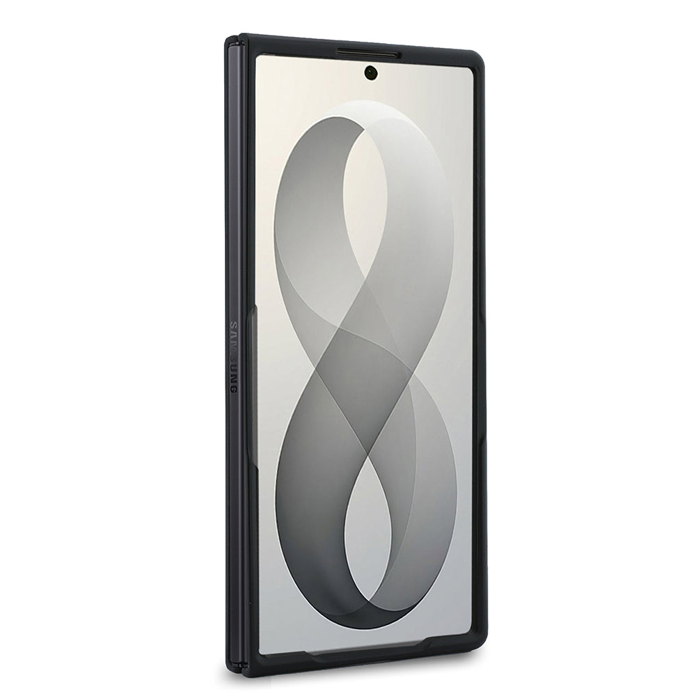 Galaxy Z Fold 8 Ultra Kılıf Guess 4G Desenli Metal Büyük 4G ve Yazı Logolu Kapak Kahverengi