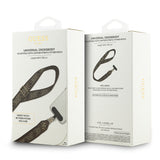 Guess 4G Desen ve Metal Logolu Çapraz Vücut Telefon Askı Kayışı 150cm Kahverengi