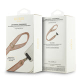 Guess 4G Desen ve Metal Logolu Çapraz Vücut Telefon Askı Kayışı 150cm Pembe