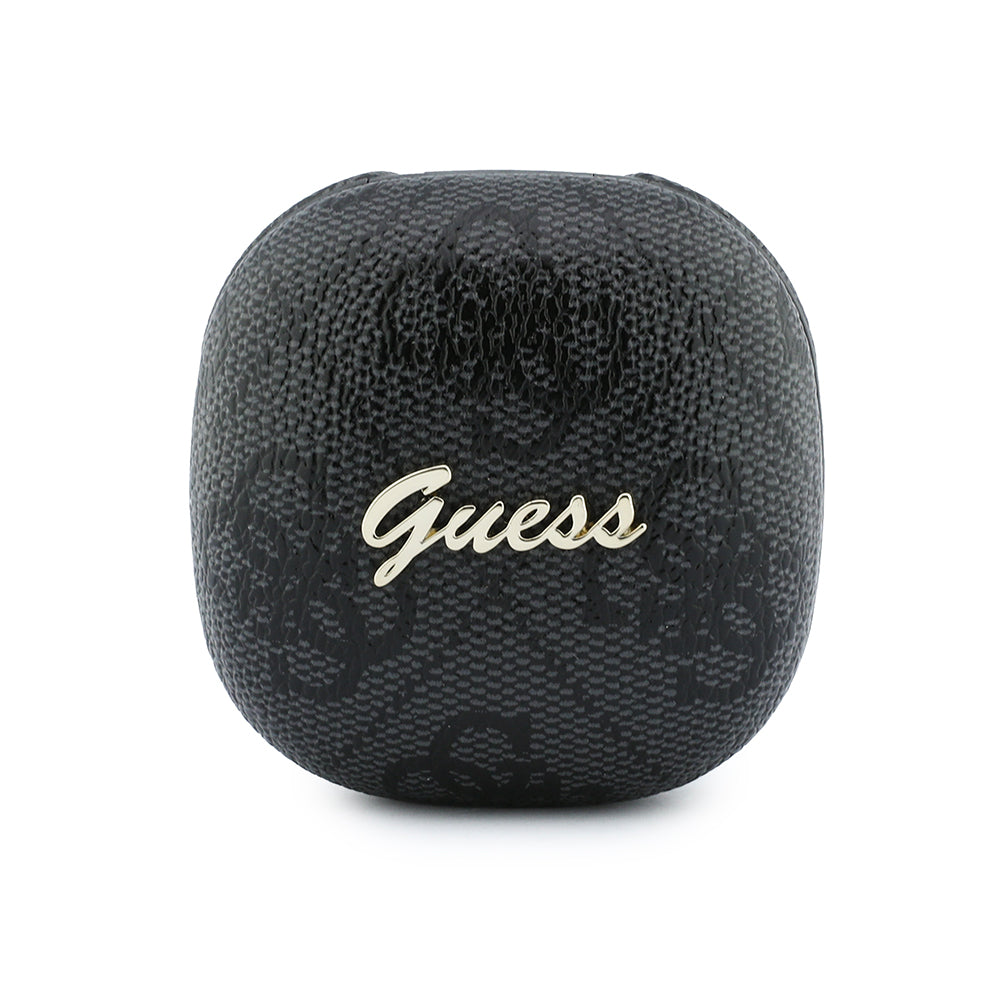 Guess 4G Desenli Script Yazılı Kulak içi TWS Kulaklık ve Kulak Üstü Kulaklık 2in1 Bundle Set Siyah