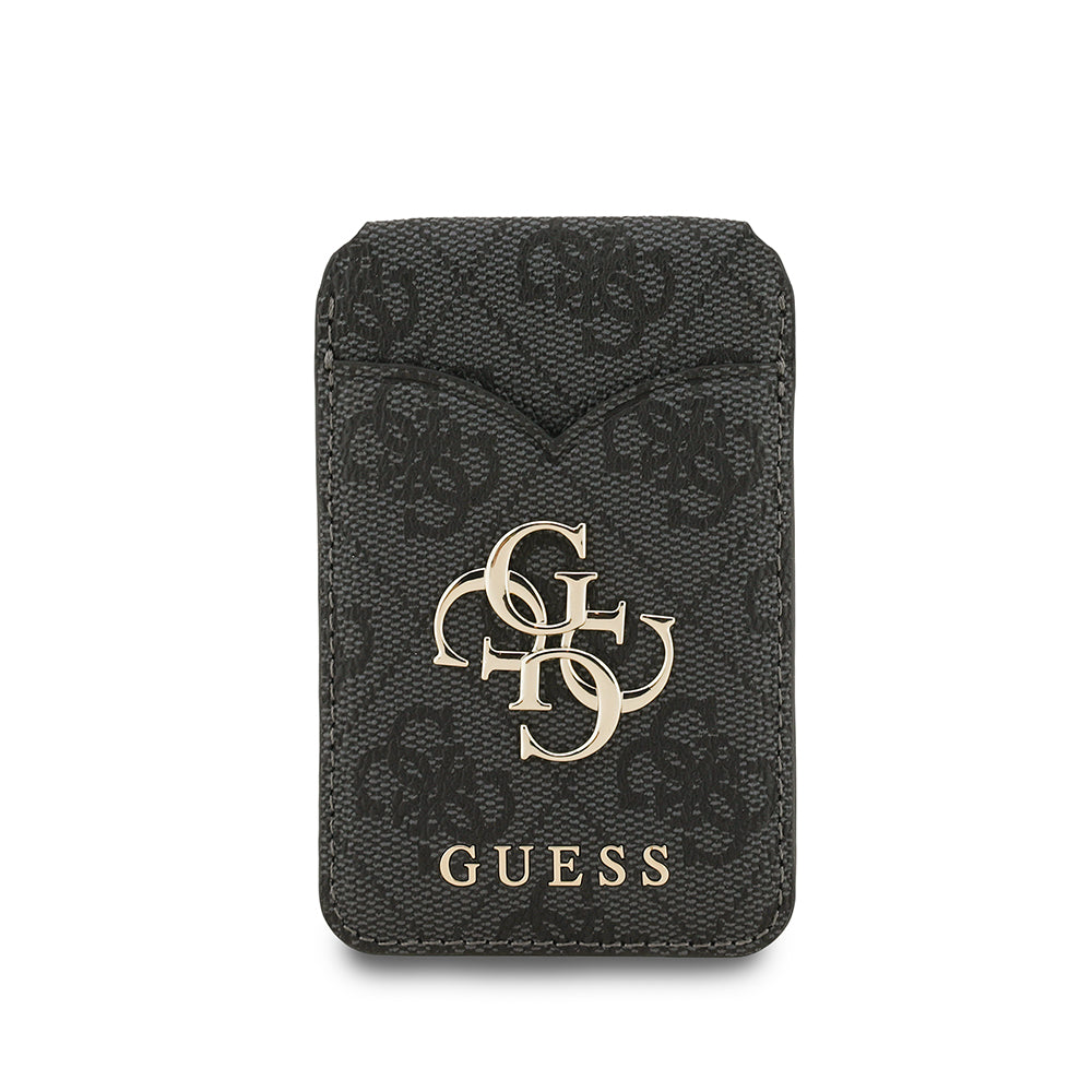 Guess Aynalı Magnetik Kartlık Metal Büyük 4G Logolu ve Standlı Siyah