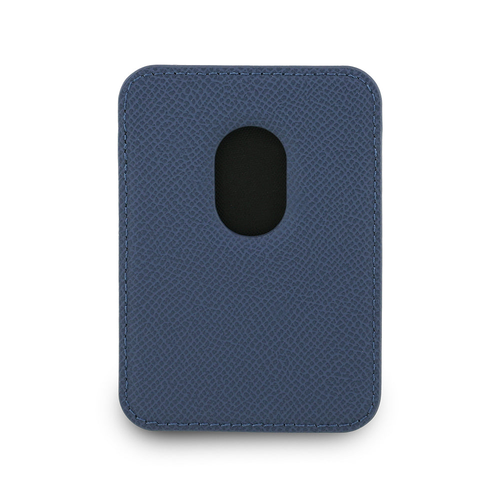 Guess Deri Magnetik Kartlık 2 Hazneli Üçgen Logolu Tasarım Mavi