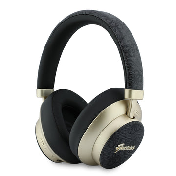 Guess ENC PU 4G Desenli Metal Yazı Logolu Kulak Üstü Bluetooth Kulaklık v5.4 Siyah