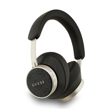 Guess Kulak Üstü Bluetooth Kulaklık PU Metal Yazı Logolu Ayarlanabilir Siyah
