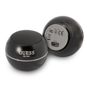 Guess Mini Bluetooth Speaker Hoparlör Alüminyum Alaşım Gövdeli Siyah