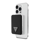 Guess Dijital Led Göstergeli Magsafe kablosuz PU Deri Powerbank 5000mAh 15W Siyah