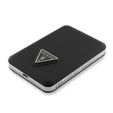 Guess Dijital Led Göstergeli Magsafe kablosuz PU Deri Powerbank 5000mAh 15W Siyah