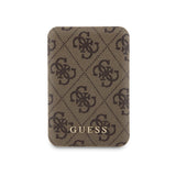 Guess Dijital Led Göstergeli PU Deri Magsafe Kablosuz Powerbank 5000mAh 15W Kahverengi